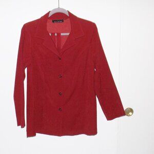 Briggs NY  dark red color  women's blazer . Washable (#EV1621)